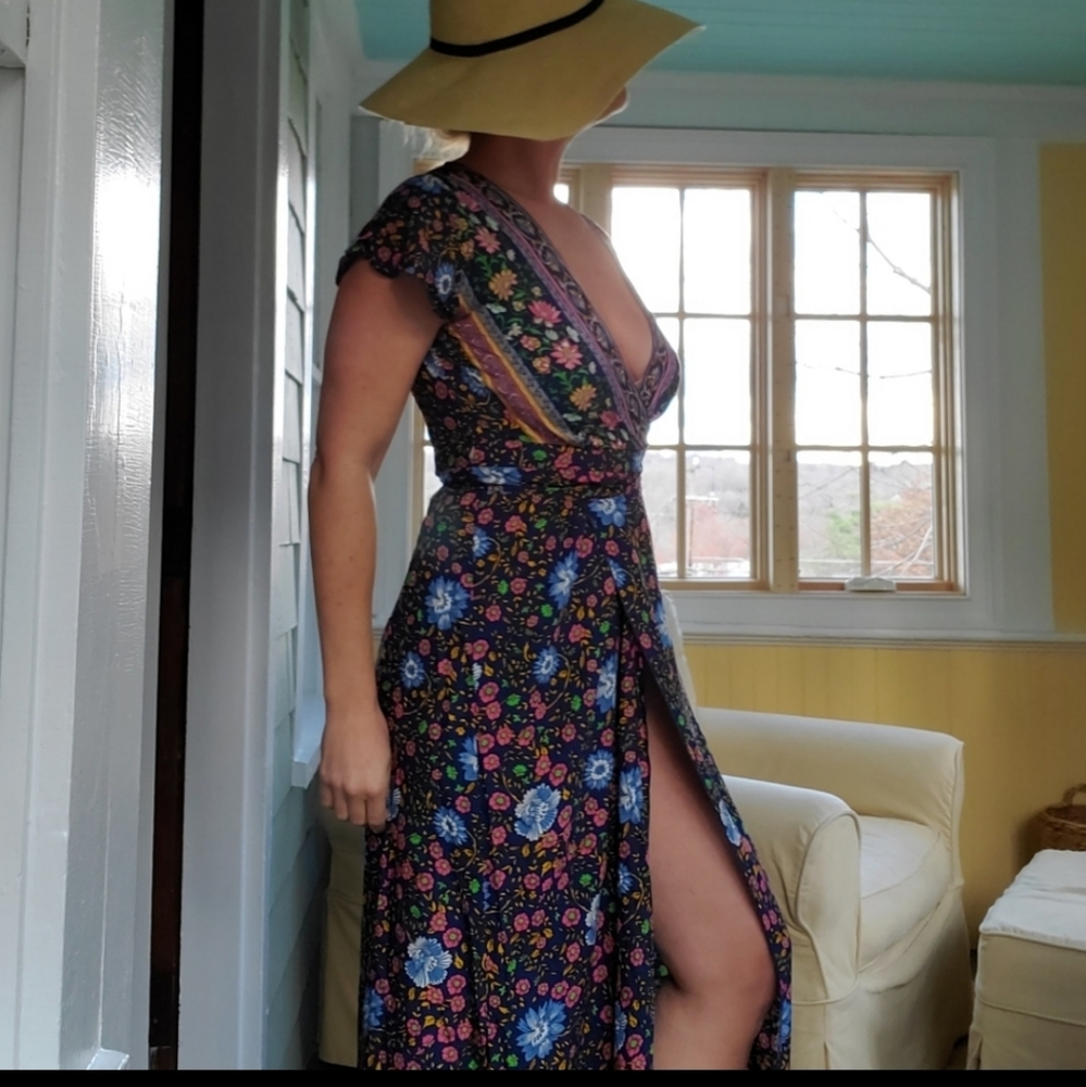 Vibrant Wrap Dress